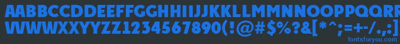 APlakattitulExtrabold Font – Blue Fonts on Black Background