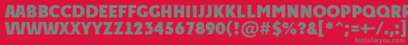 APlakattitulExtrabold Font – Gray Fonts on Red Background