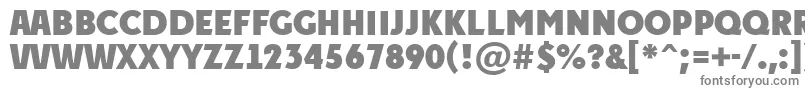 APlakattitulExtrabold-fontti – harmaat kirjasimet valkoisella taustalla