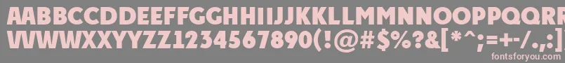 APlakattitulExtrabold-fontti – vaaleanpunaiset fontit harmaalla taustalla