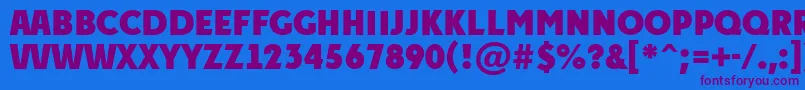 APlakattitulExtrabold Font – Purple Fonts on Blue Background