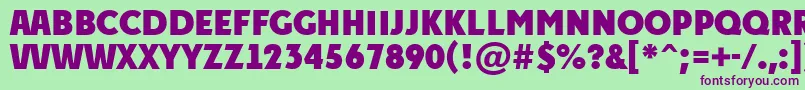 APlakattitulExtrabold-fontti – violetit fontit vihreällä taustalla