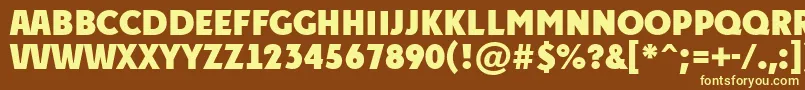 APlakattitulExtrabold Font – Yellow Fonts on Brown Background