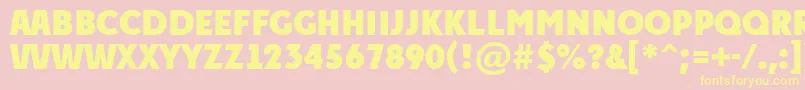 APlakattitulExtrabold Font – Yellow Fonts on Pink Background