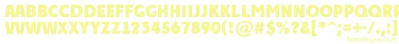 Czcionka APlakattitulExtrabold – żółte czcionki na białym tle