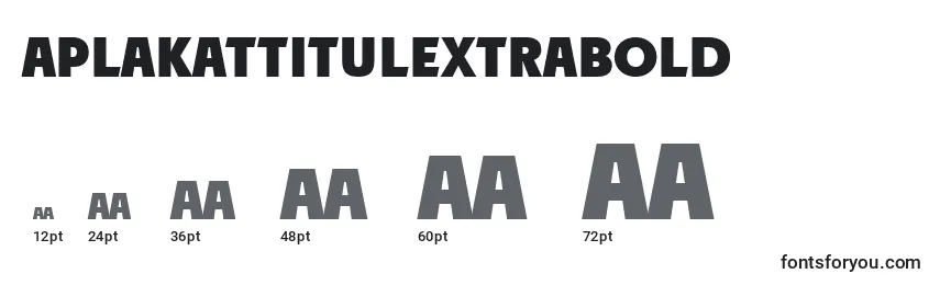 Размеры шрифта APlakattitulExtrabold