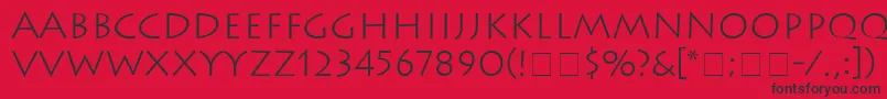 フォントAustereLightSsiLight – 赤い背景に黒い文字