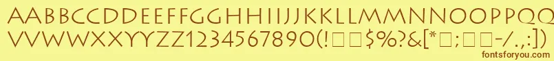 AustereLightSsiLight Font – Brown Fonts on Yellow Background