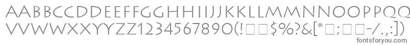 AustereLightSsiLight-fontti – harmaat kirjasimet valkoisella taustalla