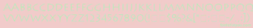 AustereLightSsiLight Font – Green Fonts on Pink Background