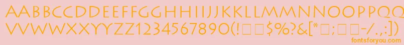 AustereLightSsiLight Font – Orange Fonts on Pink Background
