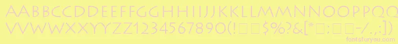 AustereLightSsiLight Font – Pink Fonts on Yellow Background