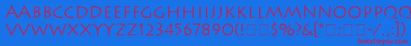 AustereLightSsiLight Font – Red Fonts on Blue Background