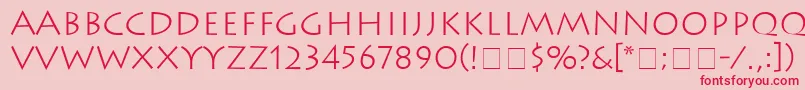 AustereLightSsiLight Font – Red Fonts on Pink Background