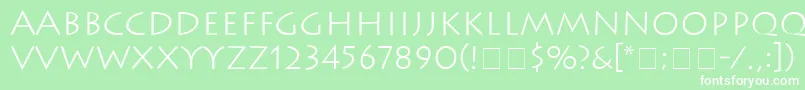 AustereLightSsiLight Font – White Fonts on Green Background