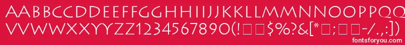 AustereLightSsiLight Font – White Fonts on Red Background