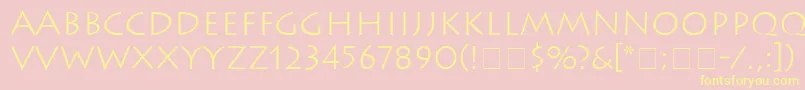 AustereLightSsiLight Font – Yellow Fonts on Pink Background