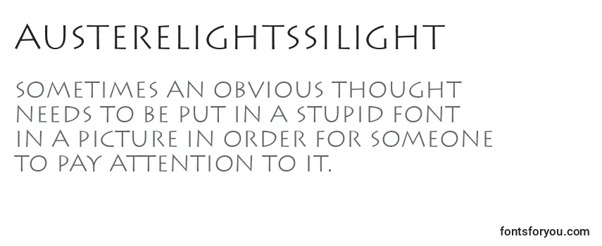 Review of the AustereLightSsiLight Font