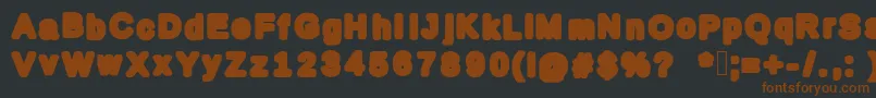 Шрифт Mybold – коричневые шрифты на чёрном фоне