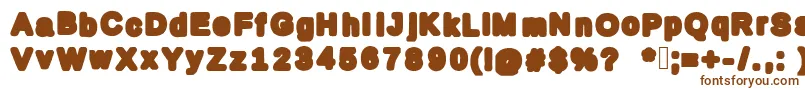 Czcionka Mybold – brązowe czcionki na białym tle
