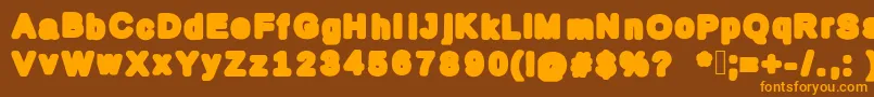 Mybold Font – Orange Fonts on Brown Background