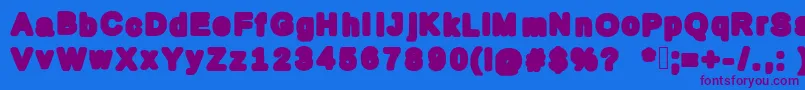 Mybold Font – Purple Fonts on Blue Background