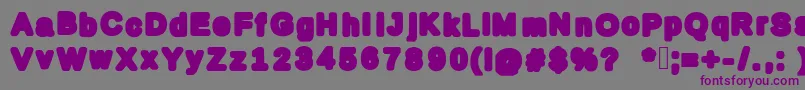 フォントMybold – 紫色のフォント、灰色の背景