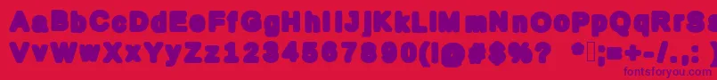 Mybold Font – Purple Fonts on Red Background