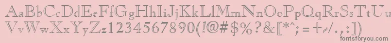 CasqueopenfaceRegular Font – Gray Fonts on Pink Background