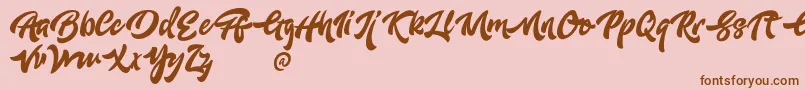 AdleitDemo Font – Brown Fonts on Pink Background