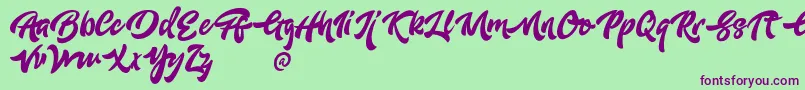 AdleitDemo-Schriftart – Violette Schriften auf grünem Hintergrund