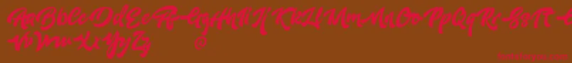 AdleitDemo Font – Red Fonts on Brown Background