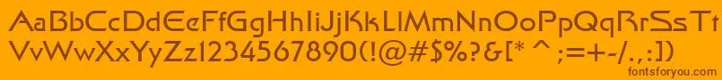 GalaxyBt Font – Brown Fonts on Orange Background