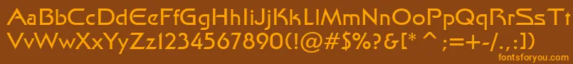 GalaxyBt Font – Orange Fonts on Brown Background