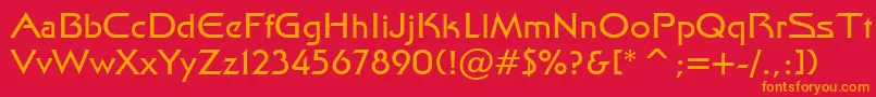 GalaxyBt Font – Orange Fonts on Red Background