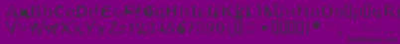 U26frg Font – Black Fonts on Purple Background