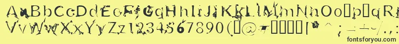 U26frg Font – Black Fonts on Yellow Background