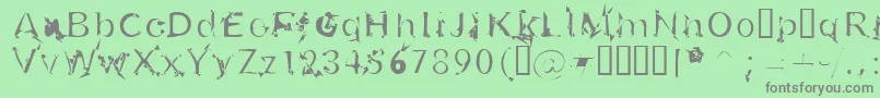 フォントU26frg – 緑の背景に灰色の文字