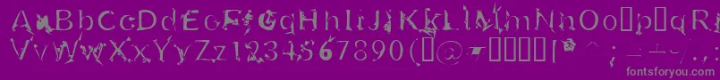 U26frg Font – Gray Fonts on Purple Background