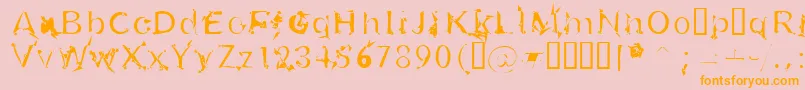U26frg Font – Orange Fonts on Pink Background
