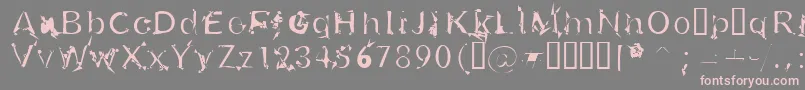 U26frg Font – Pink Fonts on Gray Background