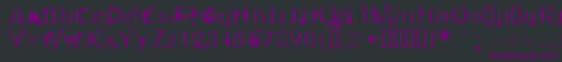 U26frg Font – Purple Fonts on Black Background