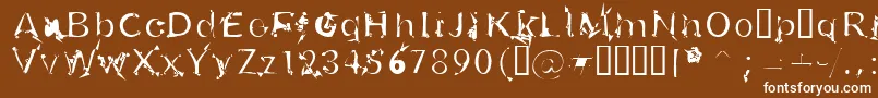 U26frg Font – White Fonts on Brown Background