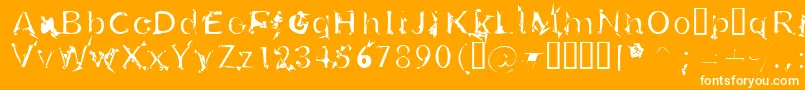 フォントU26frg – オレンジの背景に白い文字