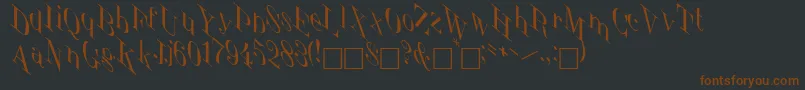 JenkinRegular Font – Brown Fonts on Black Background