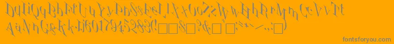 JenkinRegular-Schriftart – Graue Schriften auf orangefarbenem Hintergrund