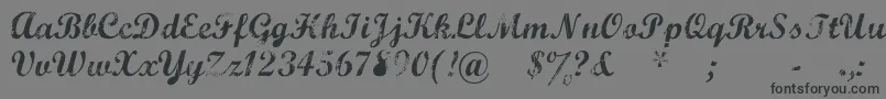 Czcionka MarcelleScript – czarne czcionki na szarym tle