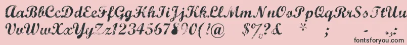 fuente MarcelleScript – Fuentes Negras Sobre Fondo Rosa