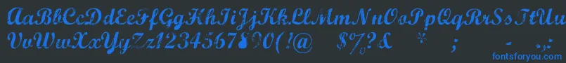 fuente MarcelleScript – Fuentes Azules Sobre Fondo Negro