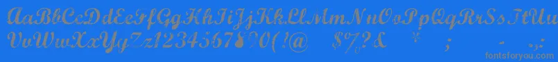 fuente MarcelleScript – Fuentes Grises Sobre Fondo Azul